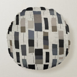 Sophisticated modern abstract rundes kissen