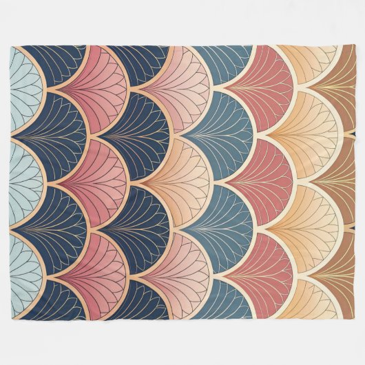 Sophisticated Modern Abstract Seamless Pattern  Fleecedecke (Vorderseite (Horizontal))