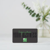 Sophisticated Modern Black Green Logo Generic  Visitenkarte (Stehend Vorderseite)