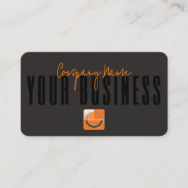 Sophisticated Modern Black Orange Logo Generic  Visitenkarte