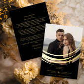 Sophisticated Modern Gold Abstract Geometric Shape Folieneinladung