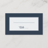 Sophisticated Navy Calligraphy Platzkarte (Vorderseite)