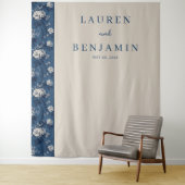 Sophisticated Navy Floral Wandteppich (Beispiel)