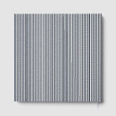 Sophisticated Navy Gestreift Minimalist Gästebuch (Rückseite)