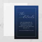 Sophisticated Navy Typographic Begleitkarte (Vorne/Hinten)