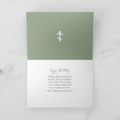 Sophisticated Olive Background Geburtstag Karte (Innenseite)