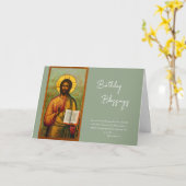 Sophisticated Olive Background Geburtstag Karte (Gelbe Blume)