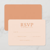 Sophisticated Peach RSVP Card Karte (Vorne/Hinten)