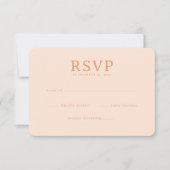 Sophisticated Peach RSVP Card Karte (Vorderseite)