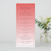 Sophisticated Pink Menu Template Menükarte (Stehend Vorderseite)
