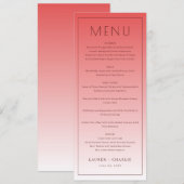 Sophisticated Pink Menu Template Menükarte (Vorne/Hinten)
