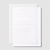 Sophisticated Pink Minimalist Wedding Invitation Pergament Einladungen (Versetzt)