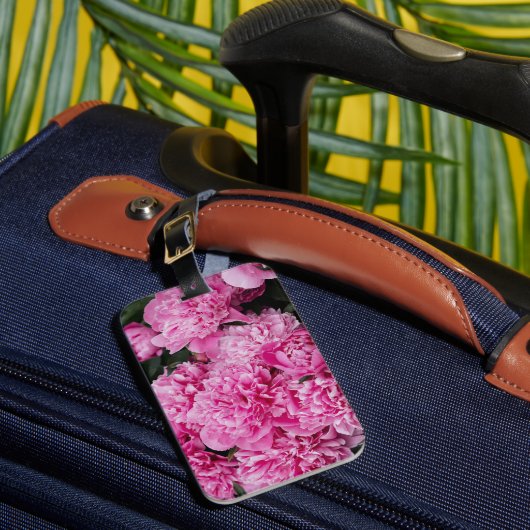 Sophisticated Pink Peony Gepäckanhänger (Vorderseite Insitu 1)