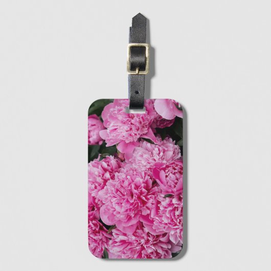 Sophisticated Pink Peony Gepäckanhänger (Vorderseite Vertikal)