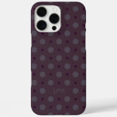 Sophisticated Purple Dots Custom Name Initials Case-Mate iPhone Hülle (Rückseite)