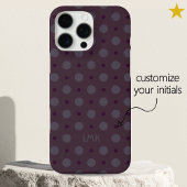 Sophisticated Purple Dots Custom Name Initials Case-Mate iPhone Hülle