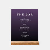 Sophisticated Purple Gradient Bar Menu Acrylschild (Vorderseite)
