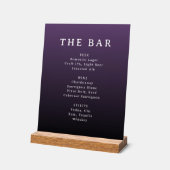 Sophisticated Purple Gradient Bar Menu Acrylschild (Winkel)