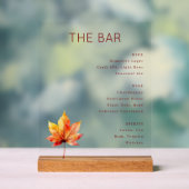 Sophisticated Red Serif Bar Menu Sign Acrylschild (Neutral)