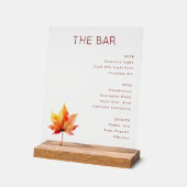 Sophisticated Red Serif Bar Menu Sign Acrylschild (Winkel)