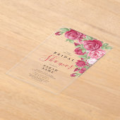 Sophisticated Rose Bridal Shower Acryleinladungen (Ablage )
