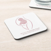 sophisticated Rose Gold Doula & Birth Coach Getränkeuntersetzer (Linke Seite)
