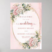 Sophisticated Rose Gold Dusty Pink Welcome Poster (Vorne)
