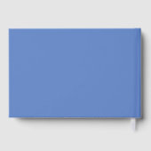 Sophisticated Royal Blue Toile Roses Guest Book Gästebuch (Rückseite)