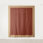 Sophisticated Rust Minimalist Typographic Wandteppich (Vorderseite)