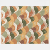 Sophisticated Sage Rust Boho Shapes Decke Deko (Vorderseite (Horizontal))