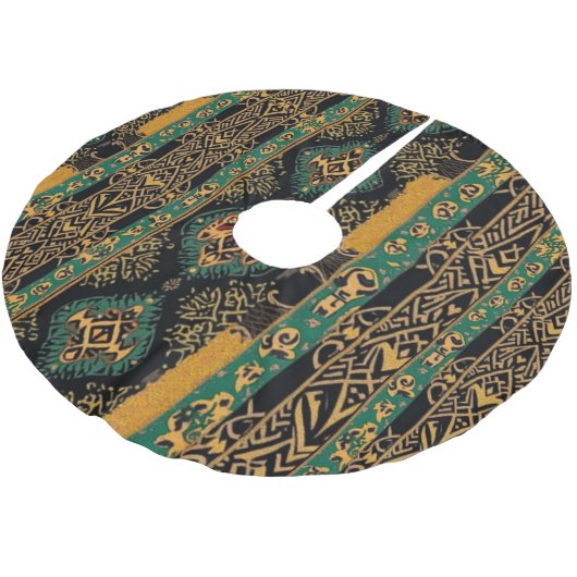 Sophisticated Souful Holiday Elegant Polyester Weihnachtsbaumdecke (Schrägansicht)