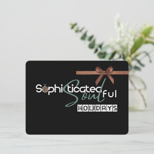 Sophisticated Soul    Feiertagskarte (Stehend Vorderseite)