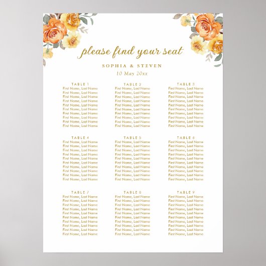 Sophisticated spring wedding with orange blossoms poster (Vorne)