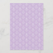 Sophisticated Victorian Classic Script Violett Menükarte (Rückseite)