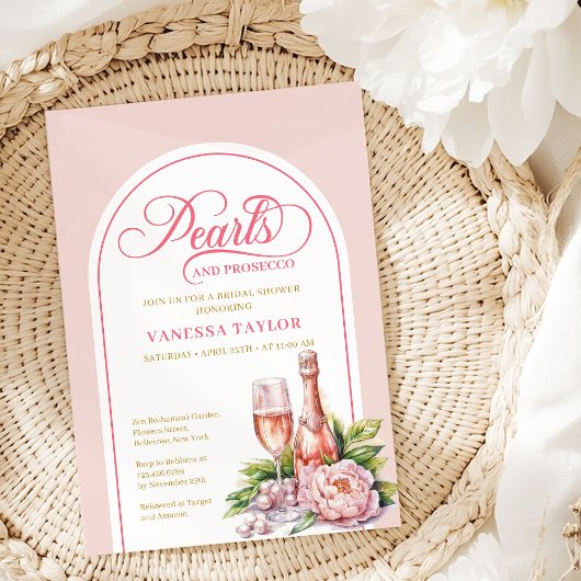 Sophisticated Watercolor Blush Bridal Invitation Einladung