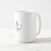 Sophisticated Wedding Date Keepsake | Customizable Kaffeetasse (VorderseiteRechts)