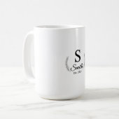 Sophisticated Wedding Date Keepsake | Customizable Kaffeetasse (Vorderseite Links)