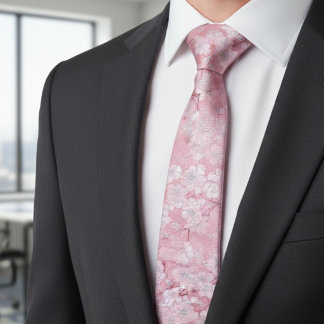 Sophisticatede Kirschblüten-Blumen Krawatte