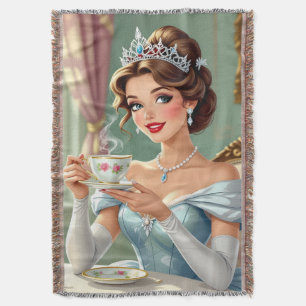 Sophisticierte Prinzessin mit Krone und elegantem Decke