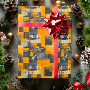 Sophistische goldene Akzente mit abstraktem Design Geschenkpapier