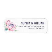 Sophistische rosa Wasserfarbe Protea (Vorne)