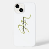 Sophistisches Skript-Monogramm Anfangs Modern Case-Mate iPhone Hülle (Rückseite)