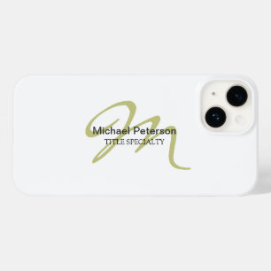 Sophistisches Skript-Monogramm Anfangs Modern Case-Mate iPhone 14 Hülle