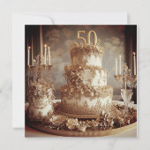 SOPHISTIZIERTER 50. WEDDING JAHRESKUCH EINLADUNG (Vorderseite)