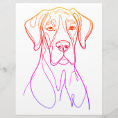 Sophistizierter Great Dane auf Rosa Briefbogen (Rückseite)