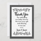 SOPHISTIZIERTER MODERNER Dank Einladung (Vorderseite)