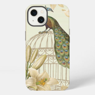 Sophistizierter vintage Pfau Vogelkäfig Lilie iPhone Hülle