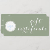 SOPHISTIZIERTES GRÜNES GESCHÄFTSLOGO-GESCHENKZEUGN (Vorne/Hinten)