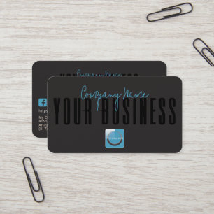 Sophistiziertes modernes schwarzes blaues Logo all Visitenkarte
