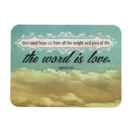 Sophokles Inspiration Zitat "Liebe" flexibel Magnet